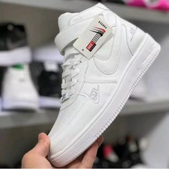 تصویر کتانی نایک ایر فورس ساق دار 37 تا 44 - مشکی سفید / 43 Nike Air Force