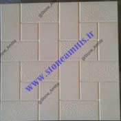 تصویر کفپوش پلیمری طرح خشتی ترکیبی 40*40 سانتیمتر کد T103 - سفید Mixed tile flooring