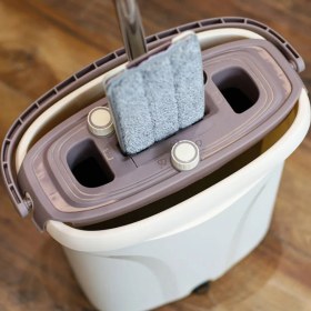 تصویر ست سطل و زمین شوی چرخشی شیائومی مدل Zolele Flat Mop Bucket FM01 Zolele Flat Mop Bucket FM01