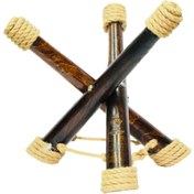 تصویر استند نگهدارنده هنگ درام دست ساز چوب طبیعی باروک 