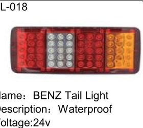 تصویر خطر ال ای دی کامیون بنزی 24 ولت جفت چپ و راست Benz tail light 24V