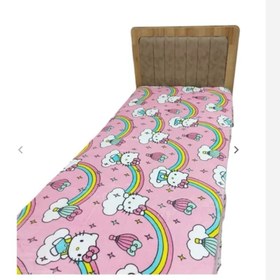 تصویر پتو مسافرتی طرح هلو کیتی مدل رنگین کمان 