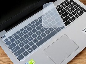 تصویر روکش ژله ای کیبورد سایز لپ تاپ تا 15.6 اینچ شفاف Laptop keyboard jelly cover up to 15.6 inches