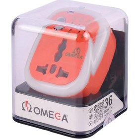 تصویر تبدیل 3 به 2 برق تایمردار Omega M100 OMEGA M100 POWER PLUG PROTECTOR