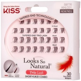 تصویر مجموعه سه‌تایی مژه‌های کوتاه هات کوتور با 30 قطعه رنگ مشکی برند kiss 30-Piece Haute Couture Short Combo Trio Eyelashes Black