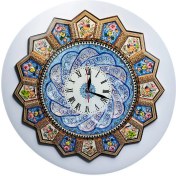 تصویر ساعت دیواری خورشیدی خاتم کاری (قطر 47س) 