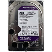 تصویر هارد دیسک اینترنال وسترن دیجیتال سری بنفش مدل Purple ظرفیت 2 ترابایت Western Digital Purple Internal Hard Disk 2TB Stock