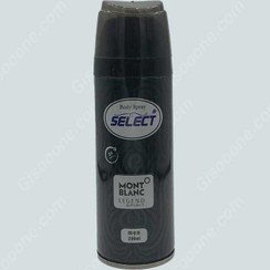 تصویر اسپری بدن مردانه مونت بلنک لجند 200میل سلکت SELECT men's Mont Blanc Legend body spray 200ml