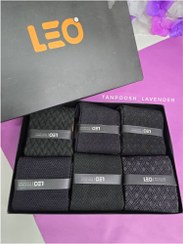 تصویر جوراب مردانه نخ‌پنبه کلاسیک LEO | مناسب کت‌وشلوار | فروش تکی LEO Men's Cotton Socks | Single Pair | Formal Style