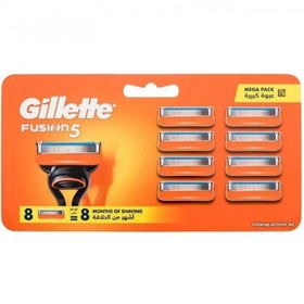 تصویر تیغ یدک ژیلت فیوژن ۵ بسته ۸ عددی 