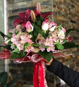 تصویر دسته گل گرد کد 528 چک 