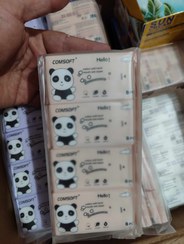 تصویر دستمال مرطوب مینی فانتزی ۸ تایی پاندا - پاندا زرد 