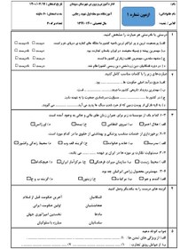 تصویر نمونه سوالات امتحانی 5 سری آزمون نوبت دوم مطالعات اجتماعی هفتم اول متوسطه خرداد 1400 همراه با پاسخنامه تشریحی 