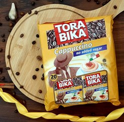 تصویر کاپوچینو ترابیکا رژیمی بدون شکر 20 عددی همراه با پودر شکلات Cappuccino Torabika