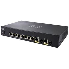 تصویر سوئیچ شبکه سیسکو SG350-10 Cisco SG350-10P 10-Port Gigabit PoE Managed Switch