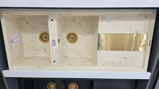 تصویر سینک گرانیتی هوم ال هاوس مدل 38 توکار مواد ترکیه ای - لگن راست / زرد 