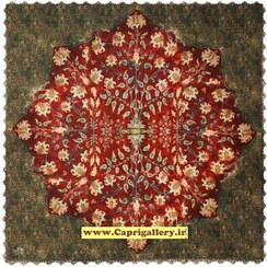 تصویر رومیزی مربع مخمل کوبیده طرح دلنواز 