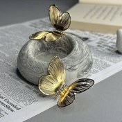 تصویر گوشواره پروانه نگینی 