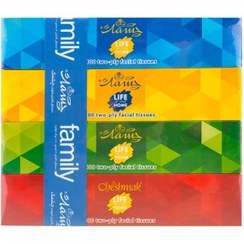 تصویر پک 4 عددی دستمال کاغذی دولایه 100 برگ چشمک (طرح رندوم) - 16 عدد (قیمت هر عدد 188,800 ت) 