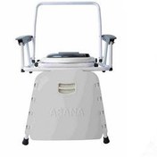 تصویر توالت فرنگی دیواری آسانا مدل 1213 مبله تاشو با قیف 