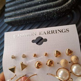 تصویر گوشواره پکی مرواریدی کد ۲۲۱۴ Pearl earings