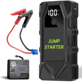 تصویر جامپ استارتر خودرو به همراه پمپ باد Jump Starter Mode K01 