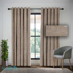 تصویر پرده پانچ مخمل شانل کد 1919 رنگ Warm Grey 