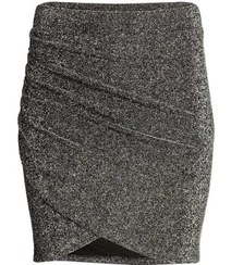 تصویر دامن لمه زنانه نقره ای H&M 