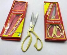 تصویر قیچی خیاطی حرفه ای طلایی 