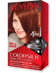 تصویر رنگ مو رولون شماره 31 - فندقی تیره ا Colorsilk Hair Color revlon Colorsilk Hair Color revlon