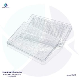 تصویر پلیت کشت سلول استریل 96 خانه با کف تخت محصول لب سلکت 96-well Cell Culture Plates