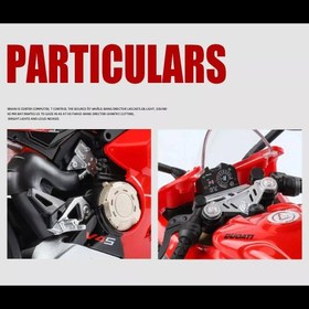 تصویر ماکت فلزی موتور DUCATI VS4 مقیاس 1/9 چراغدار ، همراه با جک کد M 9-8 