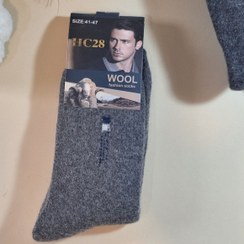 تصویر جوراب ساقدار زمستانی مردانه - طوسی men's socks