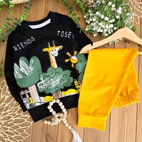 تصویر لباس بچه گانه بلوز شلوار زرافه و دوستان 