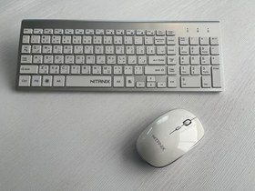 تصویر کیبورد و ماوس بی سیم نایتانیکس مدل NX-080CW Nitanix wireless keyboard and mouse model NX-080CW