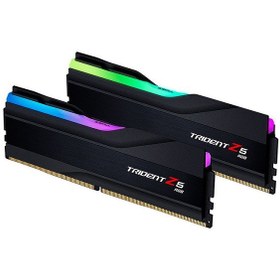 تصویر رم دسکتاپ GSKILL مدل DDR5 64G(32x2) 6 ا RAM Gskill Trident Z5 RGB 32GB 16GBx2 6400MHz CL32 DDR5 RAM Gskill Trident Z5 RGB 32GB 16GBx2 6400MHz CL32 DDR5