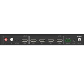 تصویر سوئیچ کواد 4 کانال HDMI v2.0 بدون وقفه کیفیت 4K + خروجی صدا +ریموت/RS232 فرانت 