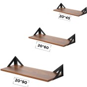 تصویر پک ۳ عددی شلف پایه مثلثی در سه سایز 