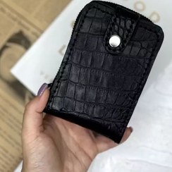 تصویر جاکارتی جادار چرم طبیعی دستدوز 