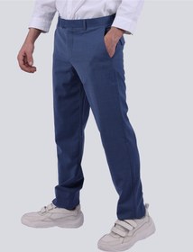 تصویر شلوار رسمی کژوال ساده با فیت معمولی در رنگ آبی برند selected Plain Casual Business Regular Fit Pant in Blue