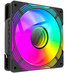 تصویر فن کیس گیمینگ گیم مکس GAMEMAX FN12A C8I Black 