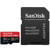 تصویر Sandisk 64GB Extreme Pro MicroSDXC UHS-I V30 