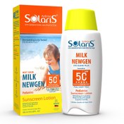 تصویر لوسیون ضدآفتاب SPF 50 مناسب کودکان و پوست های حساس آردن سولاریس MILK NEWGEN 