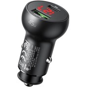 تصویر شارژر فندکی مک دودو مدل CC-7030 توان ۴۵ وات دو پورت 