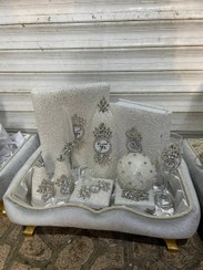 تصویر ست بله برون دیزاین و چیدمان داخل طبق مخملی فلوبار 