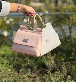 تصویر کیف بند زنجیری دارای رنگبندی - سفید 