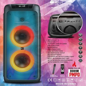 تصویر اسپیکر پارتی باکس شارژی 0822-2a جاز Rechargeable party box speaker 0822-2a jazz