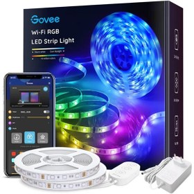 تصویر ریسه هوشمند 10 متری گووی Govee RGB Smart WiFi + Bluetooth LED Strip H6110 + هدیه کابل چویتک Govee RGB Smart Wi-Fi + Bluetooth LED Strip Lights(10m) H6110