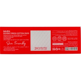 تصویر پد پاک کننده آرایش صورت ناژه مدل Double Press بسته 120 عددی Double Press makeup remover pad, pack of 120 pieces