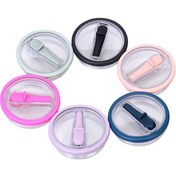 تصویر درب ضد نشتی تراول ماگ تامبلر و لیوان استنلی - صورتی 